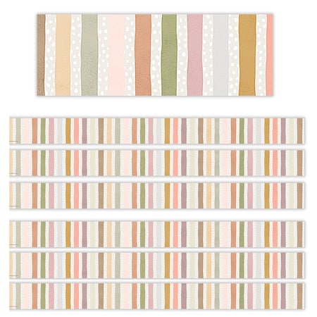 Teacher Created Resources Terrazzo Tones Stripes Straight Border Trim, 72PK 7212